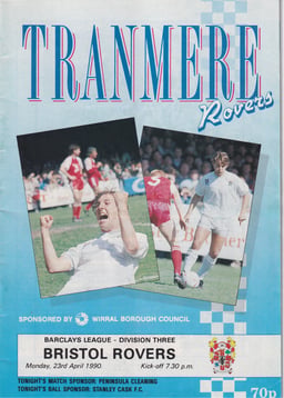 Tranmere Rovers v Bristol Rovers Match Programme 1990-04-23